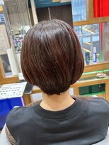 スタジオ アルファプラス 日暮里店(studio α+)&nbsp;ステップボーンカットカットボブショートハイライト白髪ぼかし