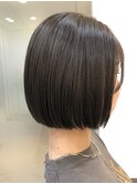 ストレートボブ×ダークアッシュ