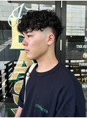 MEN'SHAIRウルフカルマパーマメンズショートイージーパーマ