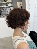 ナチュラルパーマを活かしたマッシュショート
