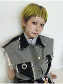 イエローグラデーションハイトーンショート