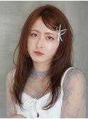 オリーブベージュ/ウェットヘア /レイヤーカット /平塚