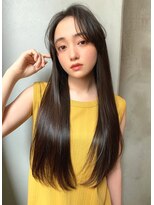 ロゼ 石橋(Rose)&nbsp;【ROSE】髪質改善＿縮毛矯正＿暗髪＿黒髪ロング＿センターパート