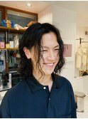 メンズミディアムウェーブパーマ