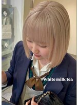 ベレーザ 渋谷(BELEZA)&nbsp;15002ミルクティーアッシュミルクティーベージュハイトーンボブ