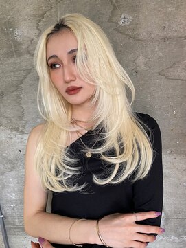 サイン 表参道(SIGN) 海外レイヤースタイル地毛風透明感カラー髪質改善トリートメント