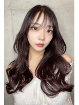 リークフー(Ree cu fuu)&nbsp;くびれヘア　バーガンディー　ラベンダーピンク　レイヤーカット