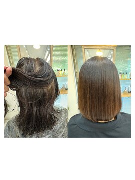 キーロ センター南(kiiro) ボブ×縮毛矯正×カラー