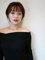 ロミー 本厚木(ROMMY.)&nbsp;大人ガーリー◎ショートボブ前髪ありマロンベージュ◎フェミニン