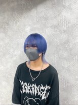 ワンズナゴヤ 名古屋栄店(ONE's NAGOYA)&nbsp;フェザーパーマブルーブラックスパイキーショートスペインカール