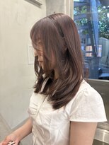 キーチェ 梅田中崎町(keych)&nbsp;レイヤーカット/オリーブベージュ/ブリーチなし/髪質改善/梅田