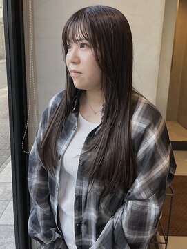 ヘアー アイス ルーチェ(HAIR ICI LUCE) 暗髪グレージュカラー/透明感カラー/ロングカット/上田