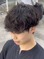 フィフス 仙台(fifth) 仙台メンズパーマルーズパーマセンターパートマッシュウルフ緩め