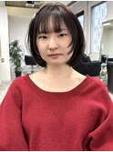 ナチュラルに盛れるボブレイヤー ピンクブラウン 博多美容室