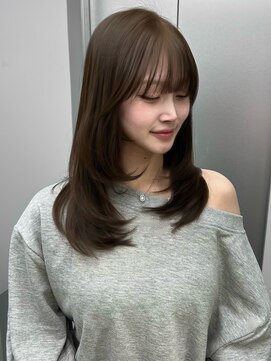 ヌヌ 渋谷 原宿 明治神宮前(nunu) レイヤーカットウルフカットボブグレージュオリーブべージュ