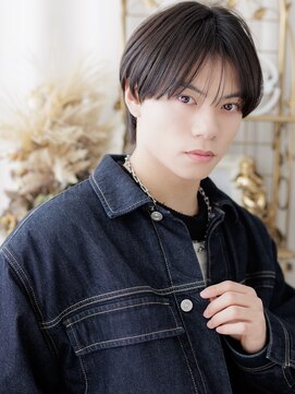 カバーヘア イヴ 戸頭店(COVER HAIR EVE) 透明感ダークアッシュダウンバングショートa戸頭10代20代30代