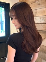 トレス(TRESS)&nbsp;ロングレイヤー　ワンカール　ブラウン　透明感カラー　表参道