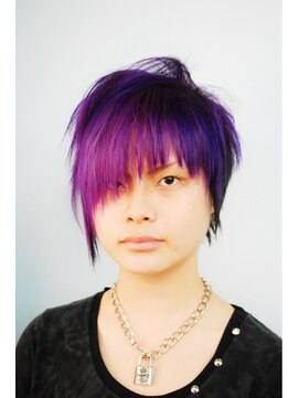 キャンディーシロップ(Candye Syrup) カラーバター ショッキングパープル アシメ