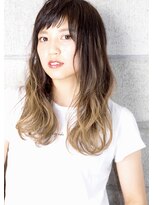 ヘアサロン ガリカ 表参道(hair salon Gallica)&nbsp;『 プラチナグレージュ ＆ グラデーション 』 semi long ☆