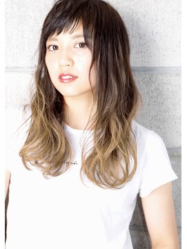 ヘアサロン ガリカ 表参道(hair salon Gallica) 『 プラチナグレージュ ＆ グラデーション 』 semi long ☆