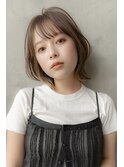 20代30代/大人かわいい小顔ひし形ボブ/インナーカラー