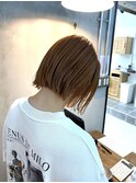 【pesca長町南2号店】切りっぱなしボブ オレンジカラー