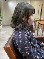 ネイヴィル オモテサンドウ(navile omotesando) ☆コテ風デジタルパーマウェーブボブオリーブグレージュ☆