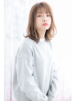 ミック 日暮里店(miq)&nbsp;2wayバングくせ毛風外ハネナチュラルゆるふわミディb1