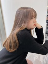 ラベンダーベージュダブルカラー_グレージュカラー