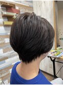 丸みパーマショート