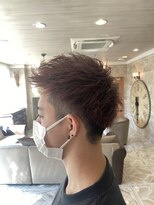 シャンティ 平岸店(Shanti)&nbsp;○束感ショート/スパイキージェット/オレンジブラウン○菅野裕太