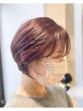 クリュウゲート 三鷹店(KURYU GATE) ショートボブ・レッドベージュ