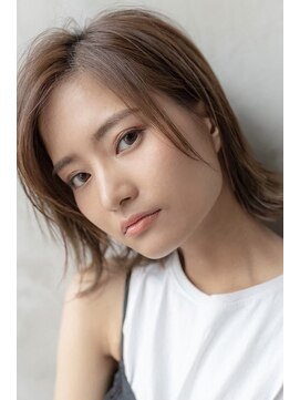 オースティン 調布アミックス(AUSTIN) 大人かわいい前髪セシルカットココアブラウンフリンジウェーブ