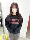 韓国巻き/デジタルパーマ/ボルドーカラー/ボルドーブラウン