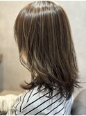 伸ばしかけもオシャレに★ナチュラルハイライト