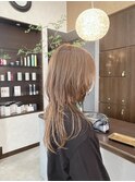 ロングウルフベージュカラー/レイヤーロング/20代30代40代