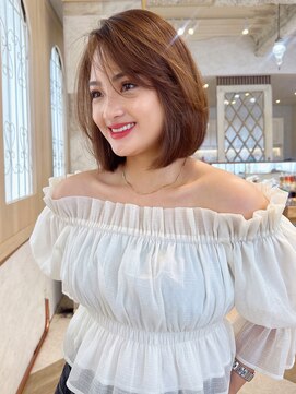 ロンドアリシア 金山(Lond Alexia) レイヤーカット 髪質改善 ブリーチなしダブルカラー 韓国風