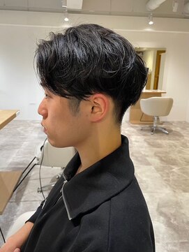 メンズカット バイ ソイクフ(メンズカット by SOY-KUFU) MEN'SHAIRアッシュブラックカルマパーマ