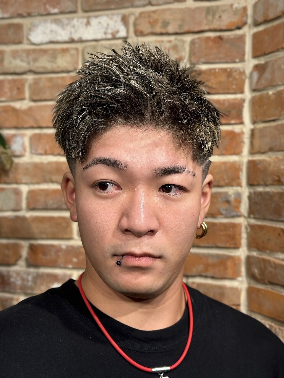 仙台 ライン メンズショート メッシュ スパイキーショート：L225019068