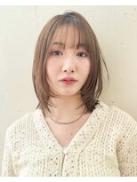 ミディアムレイヤーミルクティーベージュ