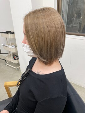 ヴィンスジオ 岐阜駅南(vince gio) ミルクティーベージュ/ボブ/ブリーチ1回~2回