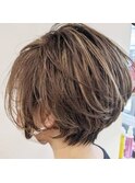 ハイライト×デザインカラー×白髪ぼかし