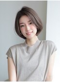 伸ばしかけボブ 長め前髪　ローライト 京都美容室 石賀