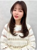 韓国レイヤー/ワインレッド/マロンベージュ/イメチェン/吉祥寺