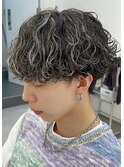 波巻きスパイラルパーマメンズマッシュツイストスパイラルパーマ