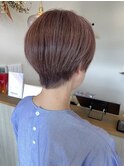 コンパクトショート× ピンクベージュ