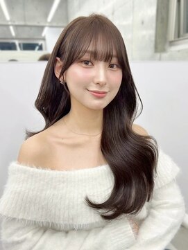 フォンズ(FONS) くびれヘア　内巻きくびれ　艶カラー　ショコラブラウン