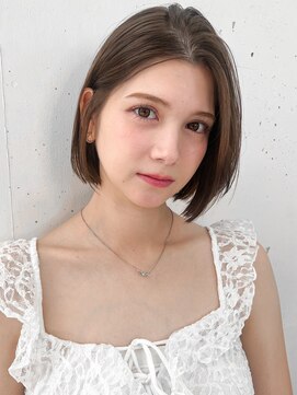 キリ 表参道(kyli) 美髪前髪ミディアムレイヤーカット薄めバング艶感大人可愛い