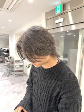 グレイバイニューヨークニューヨーク 京都北大路(Gray by NYNY) ダークグレージュ×ミディアムウルフ