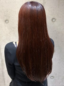 アンド アノン(and anon) 髪質改善 ベージュカラー ロングヘア ストレート 艶髪
